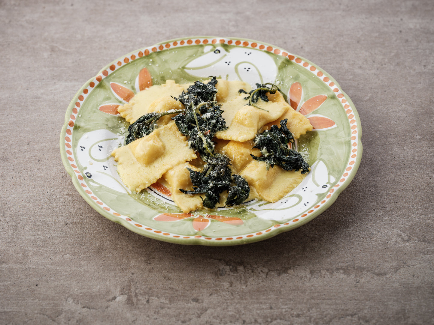 Ravioli nettle/ricotta/creamy lemon sauce