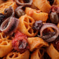 Ruote Pazze Roasted Tomato Sugo/Anchiovies/Taggiasche Olives