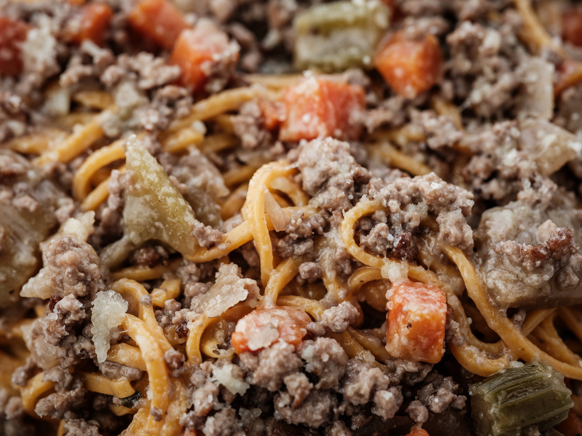 Tomato Tajarin Veal Ragù in bianco