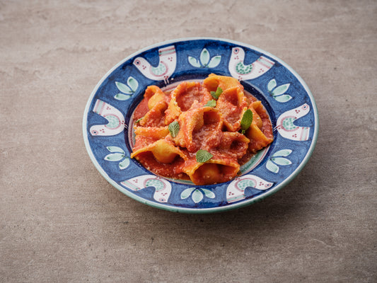 Agnolotti Lamb/Aubergine/Mint with pomodoro sauce
