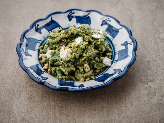 Mafalde Rucola/Pistacchio Pesto/Goat Cheese