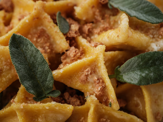 butternut fagottini / sage butter / amaretti crunch