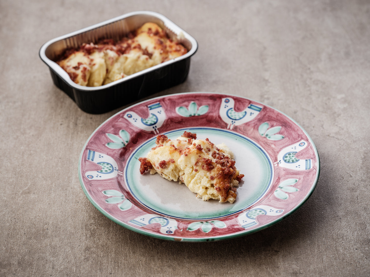 Gnocchi alla romana/prosciutto crudo/formaggio di malga