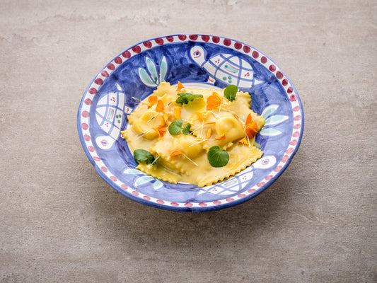 Ravioli white Spitsbroek asperges / creamy lemon sauce